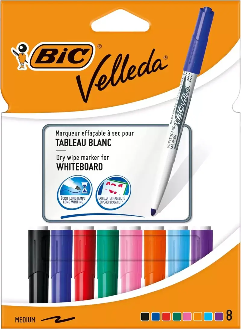Caja 8 BIC Velleda Rotuladores de Pizarra Blanca Caja 8 BIC Velleda Rotuladores de Pizarra Blanca