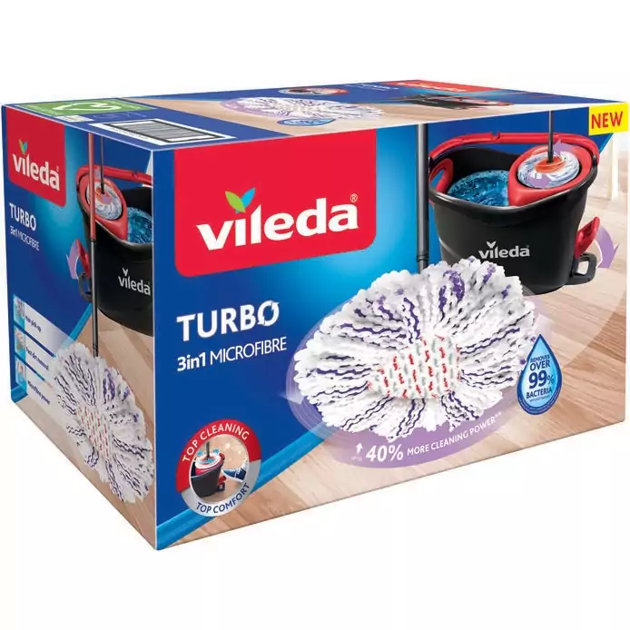 Juego de cubo de fregona Vileda Turbo Juego de cubo de fregona Vileda Turbo