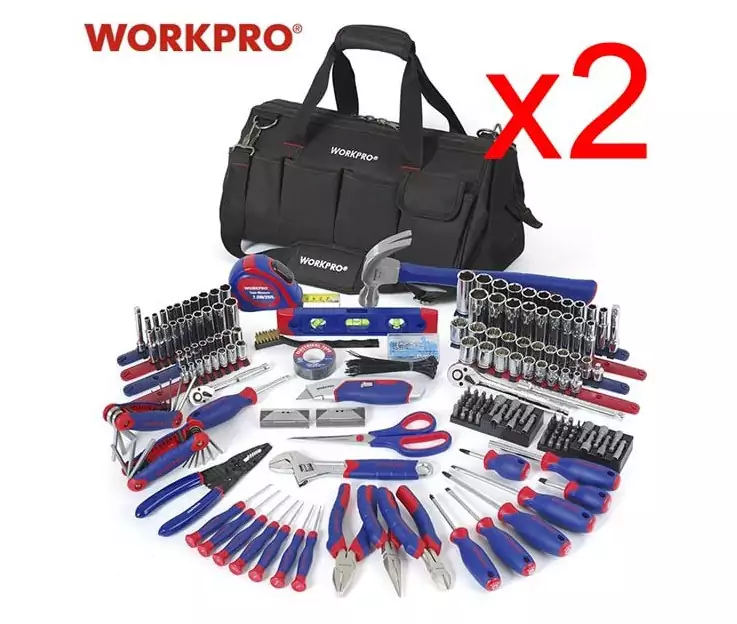 2x Maletín de Herramientas Workpro 322 piezas 2x Maletín de Herramientas Workpro 322 piezas