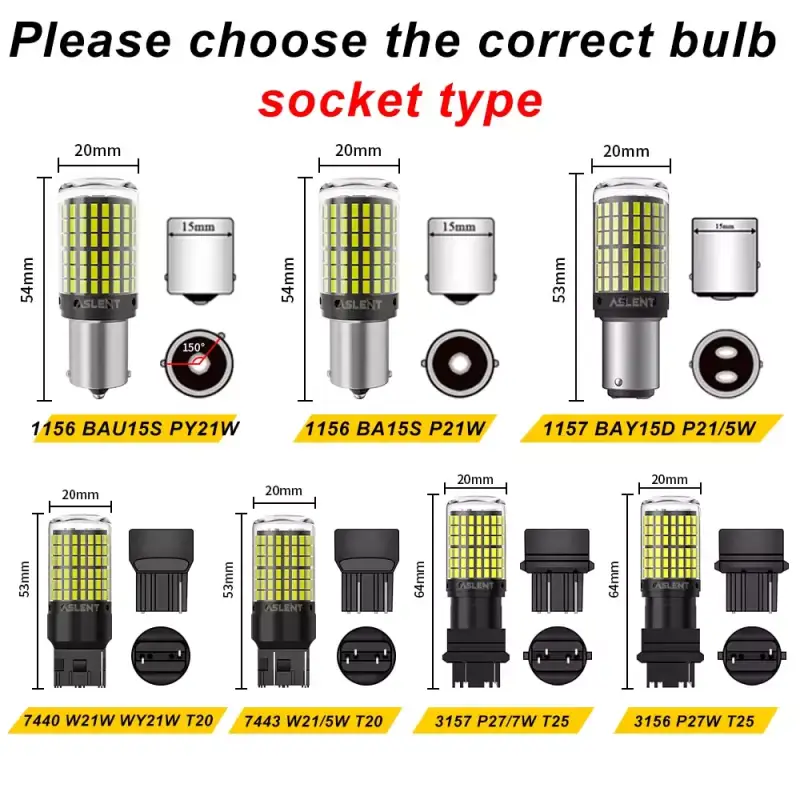 Bombillas Led de Señal de Giro Inverso Bombillas Led de Señal de Giro Inverso