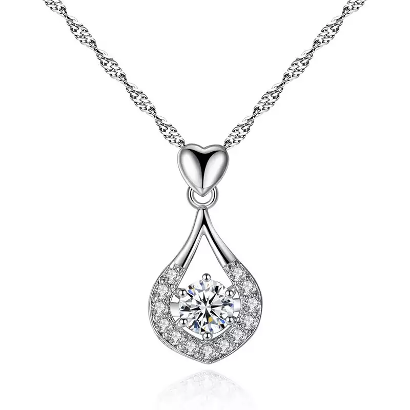 Collar de gota de agua de lujo para mujer Collar de gota de agua de lujo para mujer