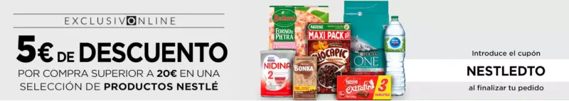 5€ de descuento en una selección de productos Nestlé 5€ de descuento en una selección de productos Nestlé