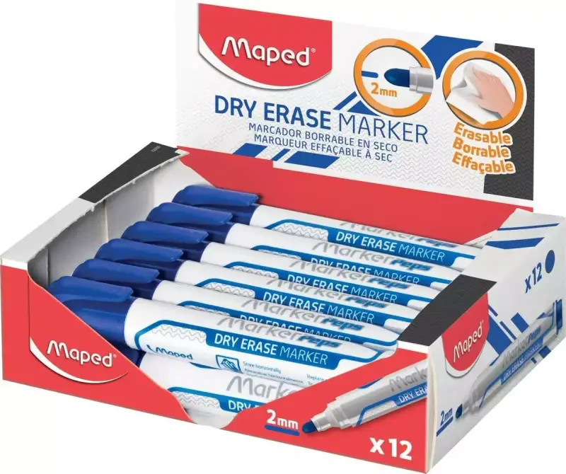 Pack 12 Rotuladores de Pizarra Maped Pack 12 Rotuladores de Pizarra Maped