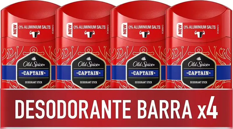 Pack 4 desodorante barra Old Spice Captain Pack 4 desodorante barra Old Spice Captain