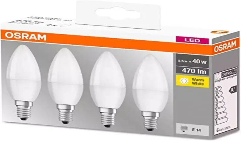 Paquete de 4 Lámparas OSRAM LED Classic B Paquete de 4 Lámparas OSRAM LED Classic B