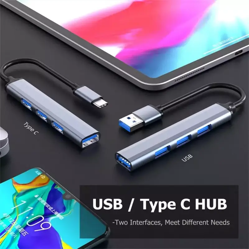 HUB USB tipo C 3,0 con 4 puertos HUB USB tipo C 3,0 con 4 puertos