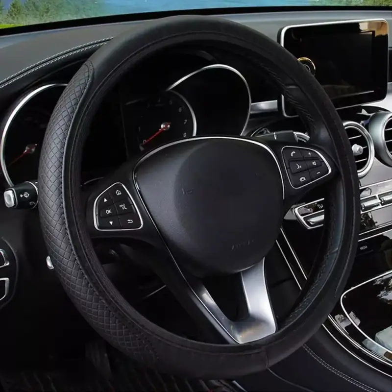 Cubierta de volante de automóvil negra Cubierta de volante de automóvil negra