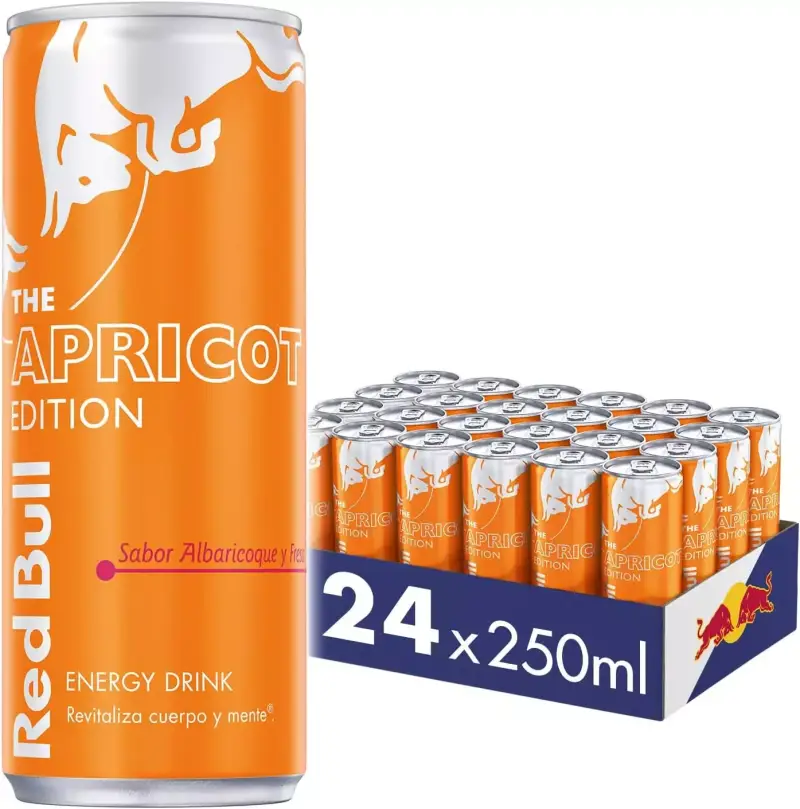 Red Bull Bebida Energética, Albaricoque y Fresa, 24 Latas de 250 ml Red Bull Bebida Energética, Albaricoque y Fresa, 24 Latas de 250 ml