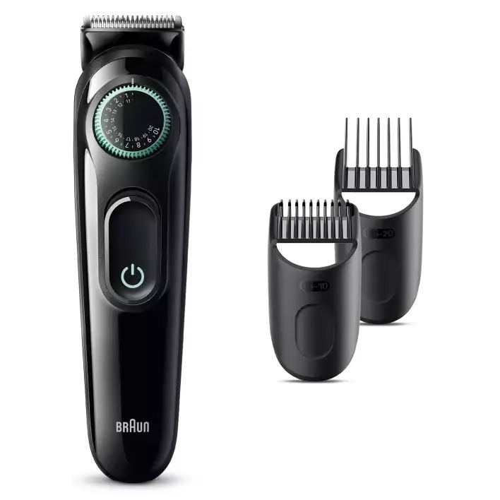 Recortadora de barba Braun Series 3 BT3411 con dial de precisión Recortadora de barba Braun Series 3 BT3411 con dial de precisión