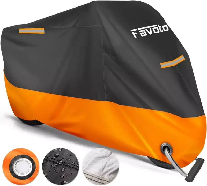 Funda para moto impermeable y con banda reflectante Funda para moto impermeable y con banda reflectante
