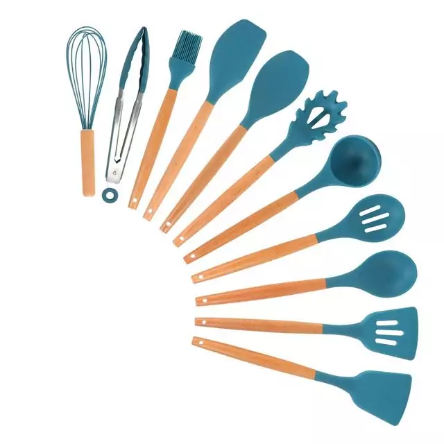 Juego de utensilios de cocina de silicona antiadherente Juego de utensilios de cocina de silicona antiadherente