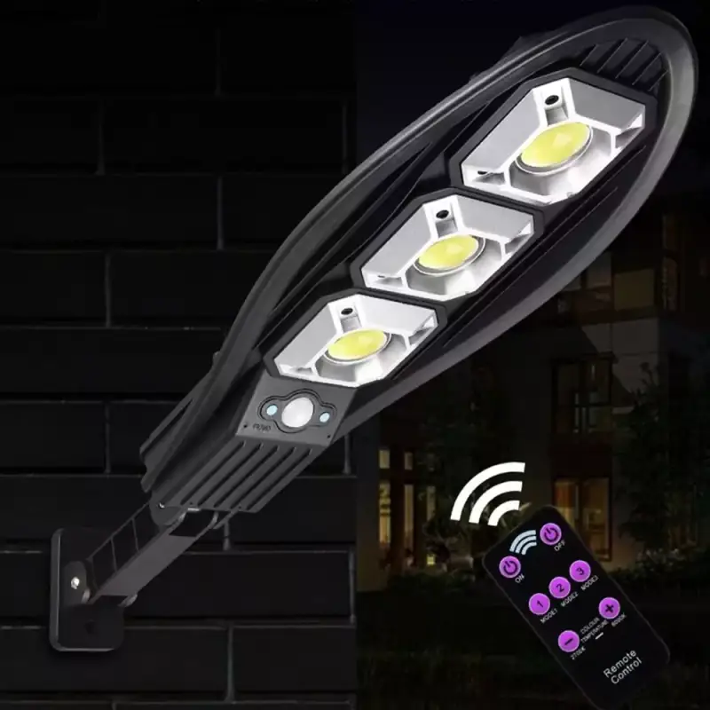 Lámpara LED solar con sensor de movimiento y control remoto Lámpara LED solar con sensor de movimiento y control remoto