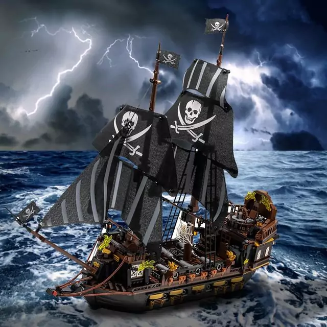 Juego de bloques de construcción Barco pirata Juego de bloques de construcción Barco pirata