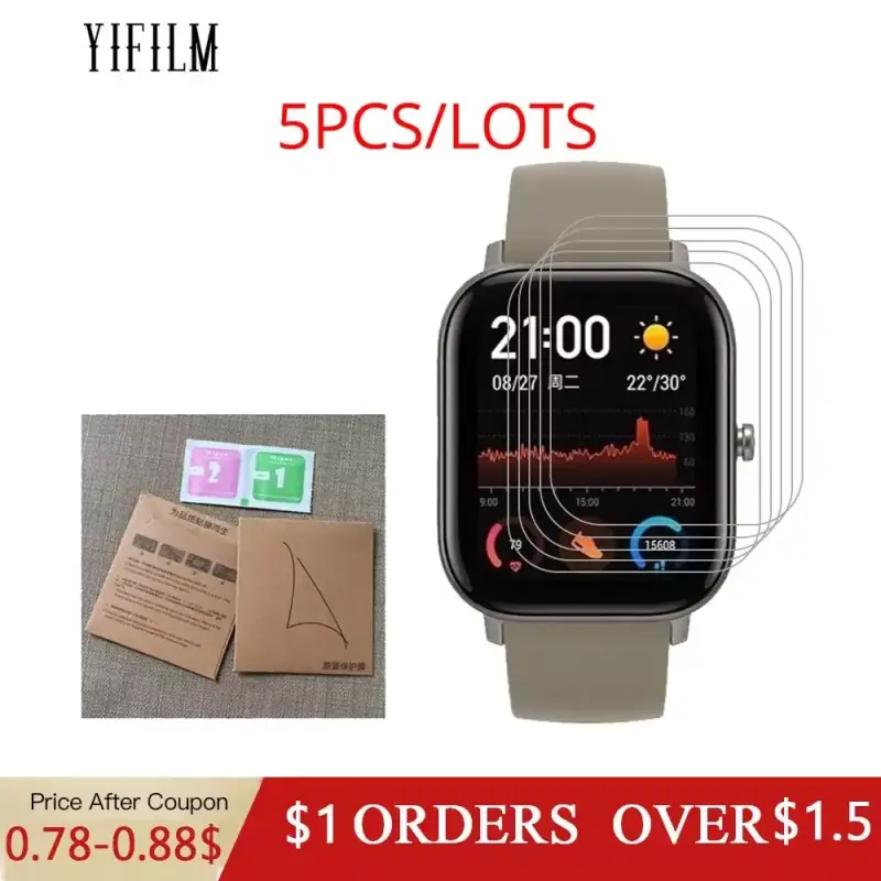 Pack de 5 protectores de pantalla para Amazfit Pack de 5 protectores de pantalla para Amazfit