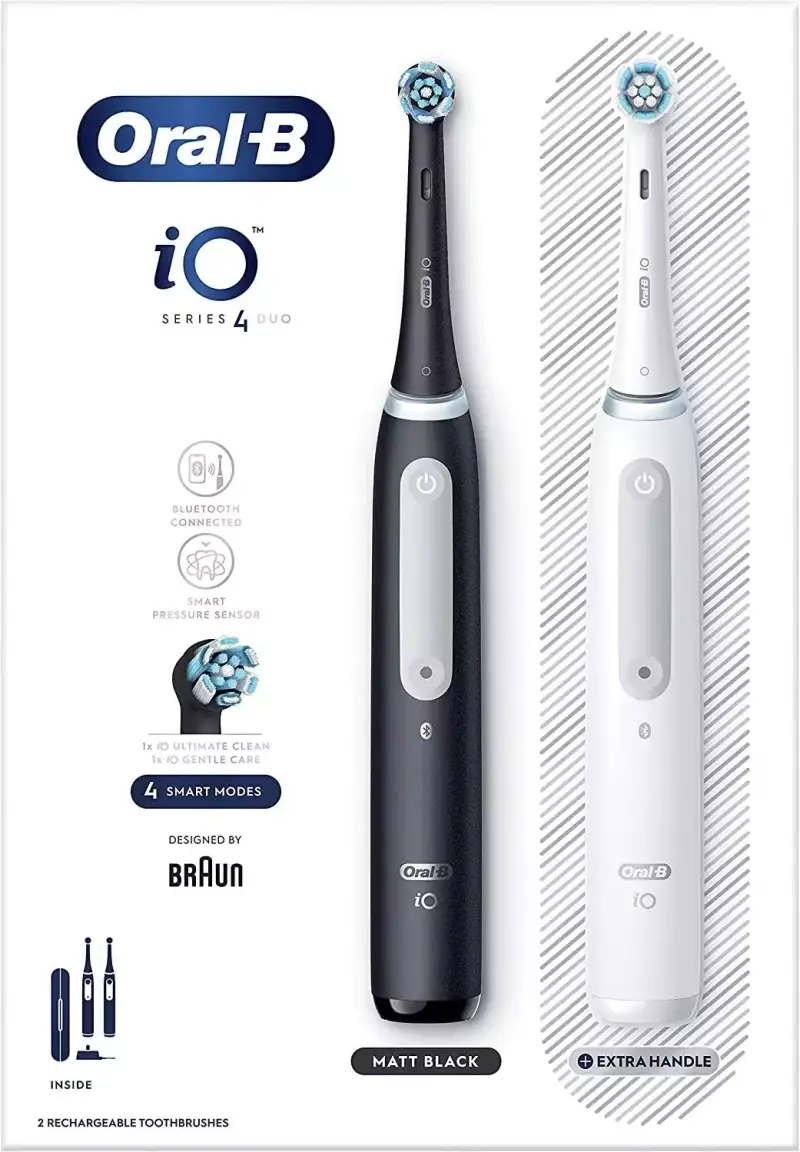 Pack Oral-B iO 4 con recambio y neceser. Pack Oral-B iO 4 con recambio y neceser.