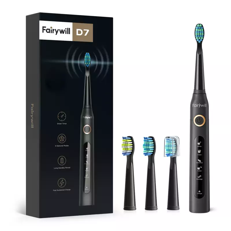 Cepillo de Dientes Eléctrico Fairywill con 4 cabezales Cepillo de Dientes Eléctrico Fairywill con 4 cabezales