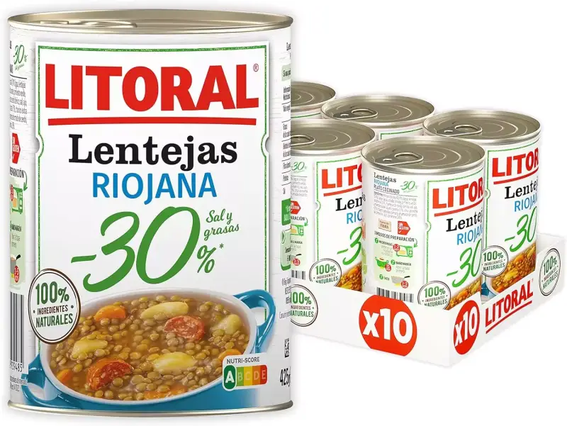 10x 425g Litoral Lentejas Riojana 10x 425g Litoral Lentejas Riojana