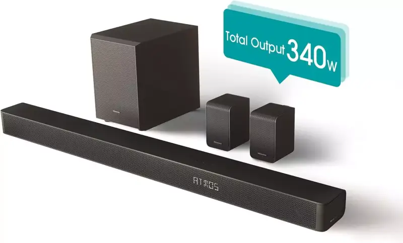 Barra de sonido Hisense AX5100G 7.1 340W Barra de sonido Hisense AX5100G 7.1 340W