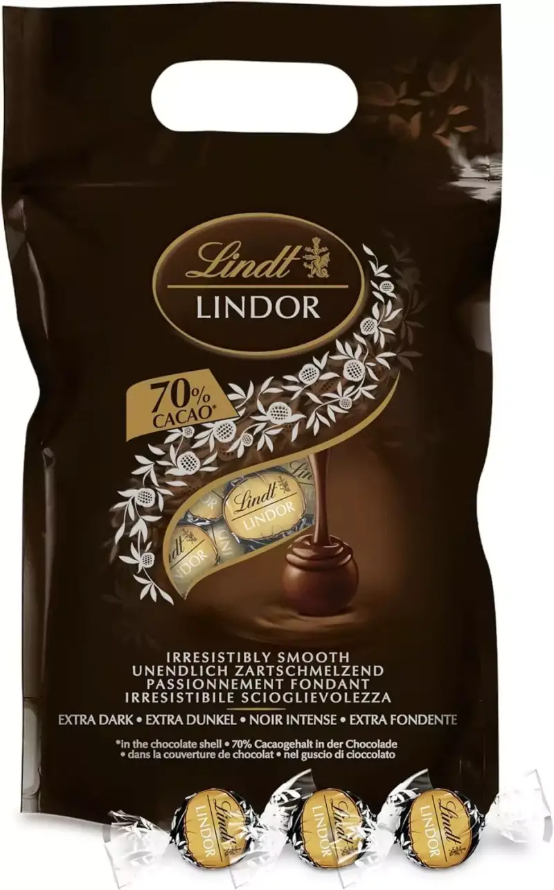Bombones chocolate negro 70% Lindt LINDOR 1kg Bombones chocolate negro 70% Lindt LINDOR 1kg