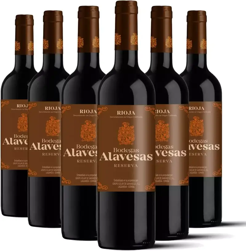 6x Botellas Vino Tinto Reserva 2017 D.O.Ca Rioja Bodegas Alavesas 6x Botellas Vino Tinto Reserva 2017 D.O.Ca Rioja Bodegas Alavesas