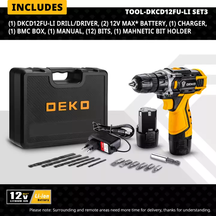 Taladro inalámbrico DEKO 12V Taladro inalámbrico DEKO 12V