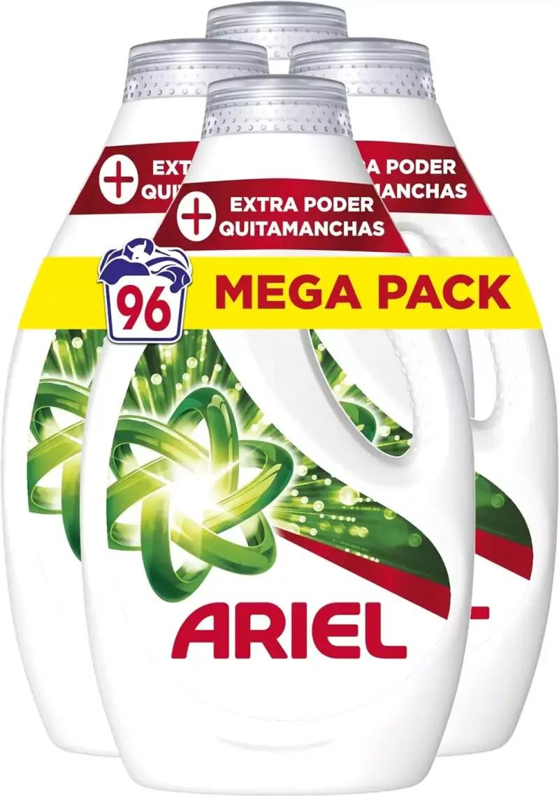 96 Lavados Detergente Ariel Lavadora Líquido 96 Lavados Detergente Ariel Lavadora Líquido