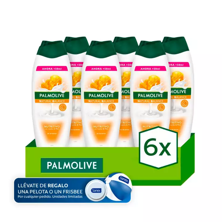Pack de 6 gel de ducha Palmolive leche y miel Pack de 6 gel de ducha Palmolive leche y miel