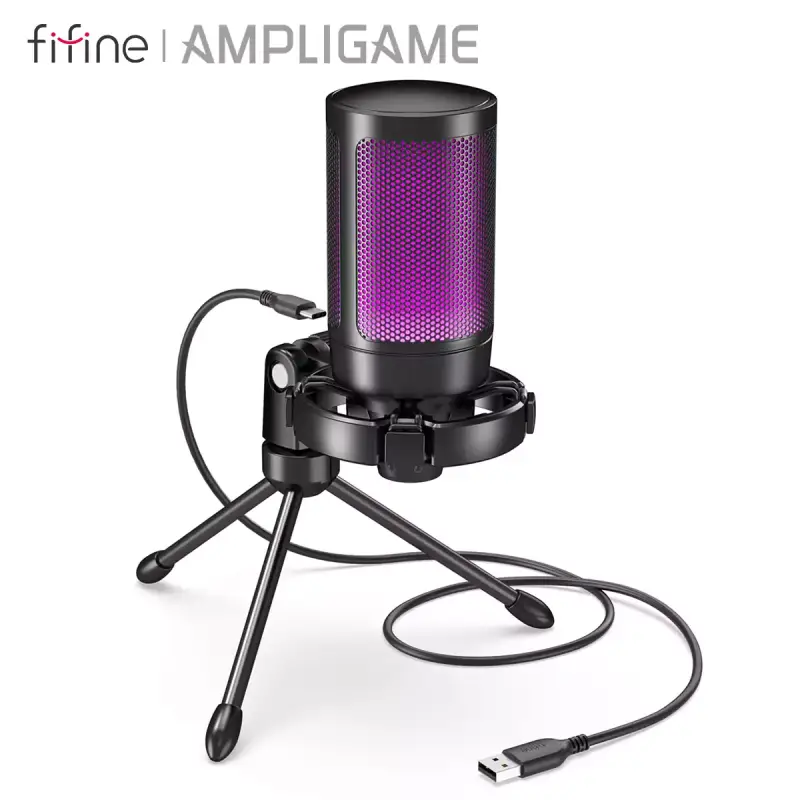 Micrófono FIFINE RGB USB Micrófono FIFINE RGB USB