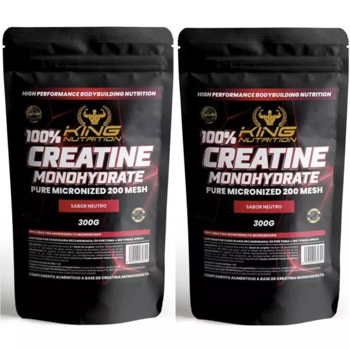 Pack de 2 uds Creatina monohidrato 100% 300gr King Nutrition Pack de 2 uds Creatina monohidrato 100% 300gr King Nutrition