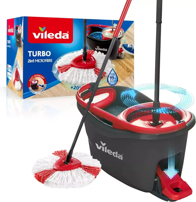 Juego de cubo de fregona Vileda Turbo Juego de cubo de fregona Vileda Turbo