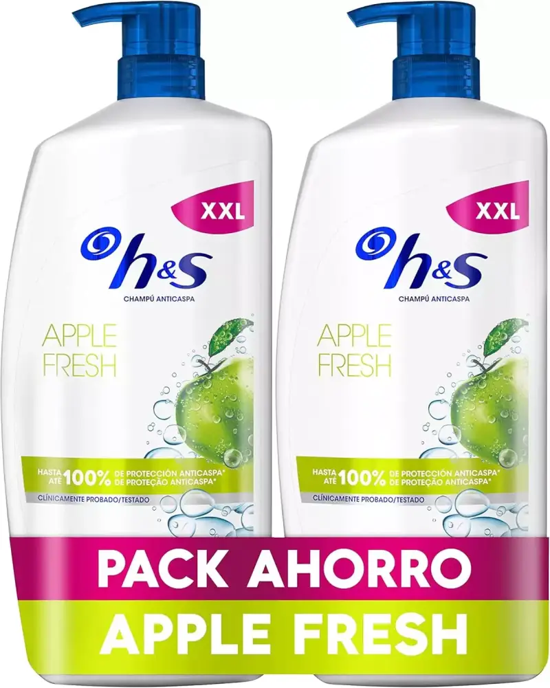 2x1000ml Champú Anticaspa H&S Apple Fresh 2x1000ml Champú Anticaspa H&S Apple Fresh