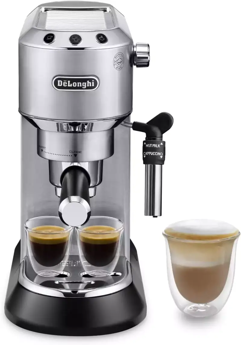 Cafetera de bomba de acero inoxidable De'longhi Dedica Cafetera de bomba de acero inoxidable De'longhi Dedica