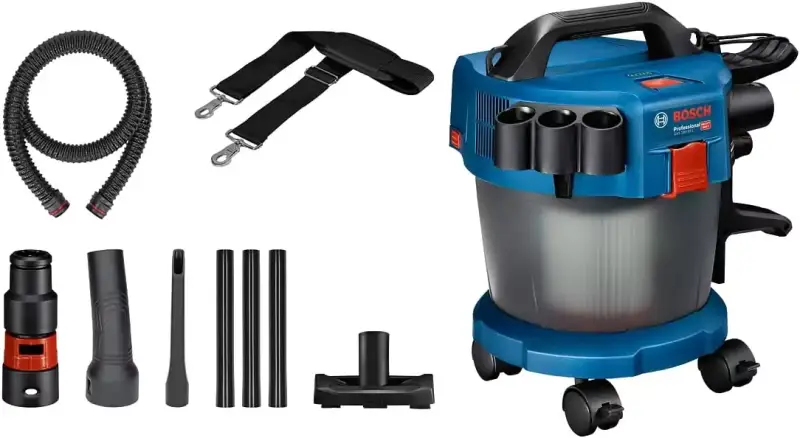 Aspirador a batería Bosch Professional 18V System 18V-10 L, depósito de 10 l, sin batería, azul. Aspirador a batería Bosch Professional 18V System 18V-10 L, depósito de 10 l, sin batería, azul.