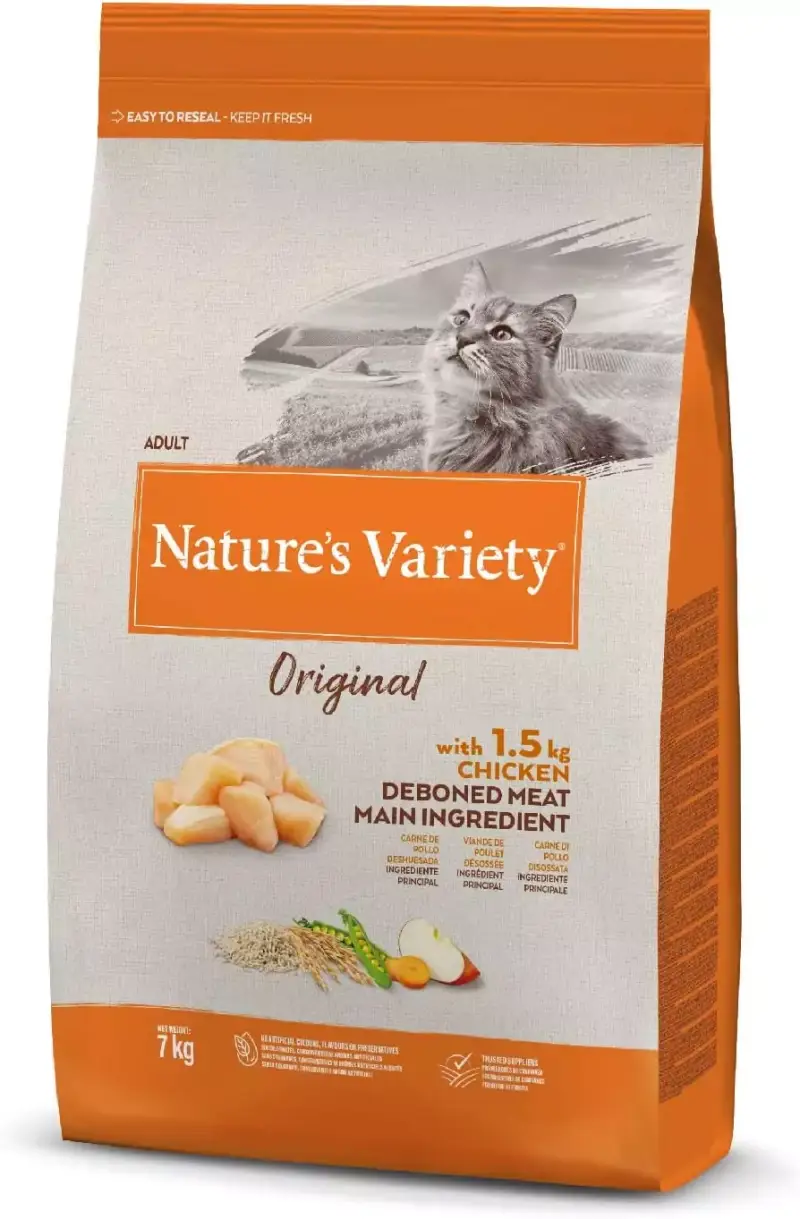 "Nature's Variety Original - Pienso gatos adultos pollo deshuesado 7Kg" "Nature's Variety Original - Pienso gatos adultos pollo deshuesado 7Kg"