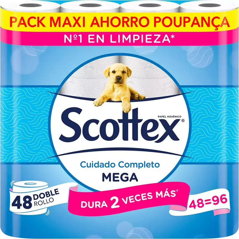 Scottex Megarollo Papel Higiénico - 48 rollos Scottex Megarollo Papel Higiénico - 48 rollos