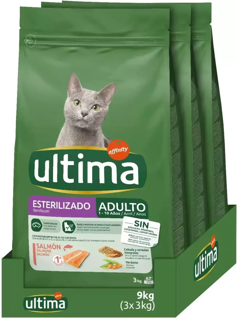 Pienso para Gatos Esterilizados con Salmon - 9kg Pienso para Gatos Esterilizados con Salmon - 9kg
