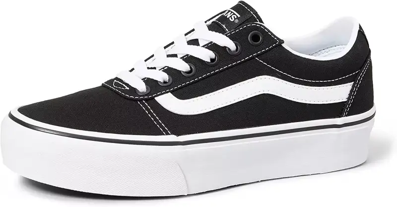 Zapatillas Vans Ward Platform Mujer Canvas Black White - 36.5 EU Zapatillas Vans Ward Platform Mujer Canvas Black White - 36.5 EU