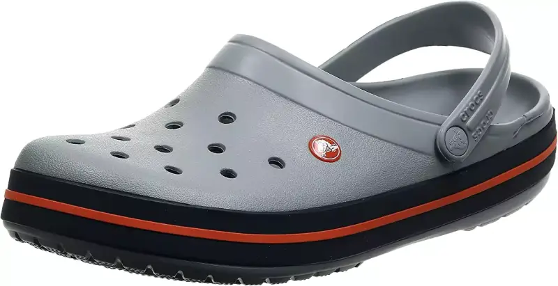 Zuecos Crocs Crocband Unisex, Gris claro y Azul marino, 45/46 EU Zuecos Crocs Crocband Unisex, Gris claro y Azul marino, 45/46 EU