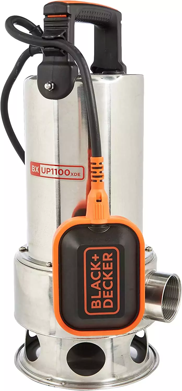 Bomba Sumergible BLACK+DECKER BXUP1100XDE para Aguas Sucias (1.100 W, Caudal max. 16.500 l/h) Bomba Sumergible BLACK+DECKER BXUP1100XDE para Aguas Sucias (1.100 W, Caudal max. 16.500 l/h)