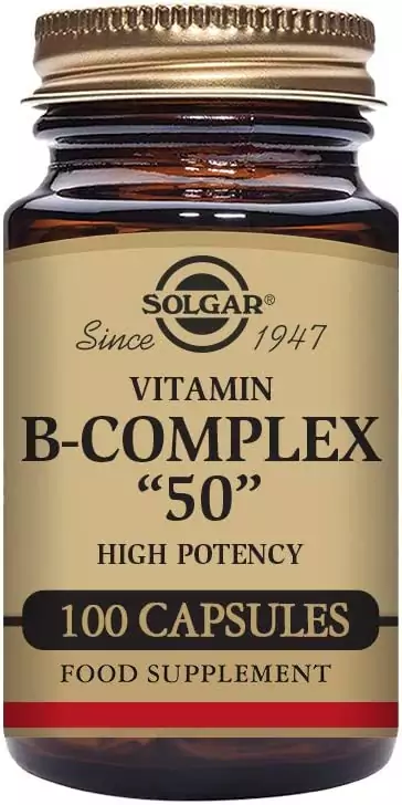 Solgar | Vitamina B - Complex 50 | Energía y Rendimiento | 100 Cápsulas Vegetales Solgar | Vitamina B - Complex 50 | Energía y Rendimiento | 100 Cápsulas Vegetales
