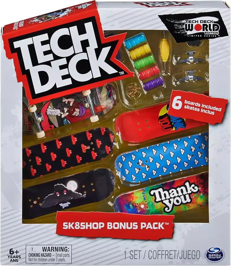 Pack 6 Tablas Fingerboards para Dedos 96 mm Tech Deck Pack 6 Tablas Fingerboards para Dedos 96 mm Tech Deck
