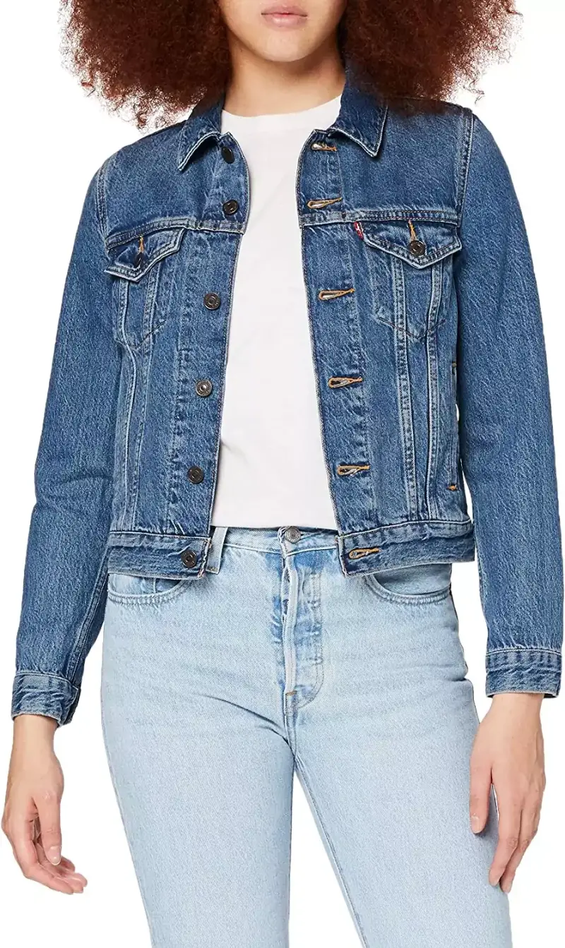 Chaqueta Levi's Original Trucker Soft As Butter Dark para mujer, Azul (27W/34L) Chaqueta Levi's Original Trucker Soft As Butter Dark para mujer, Azul (27W/34L)