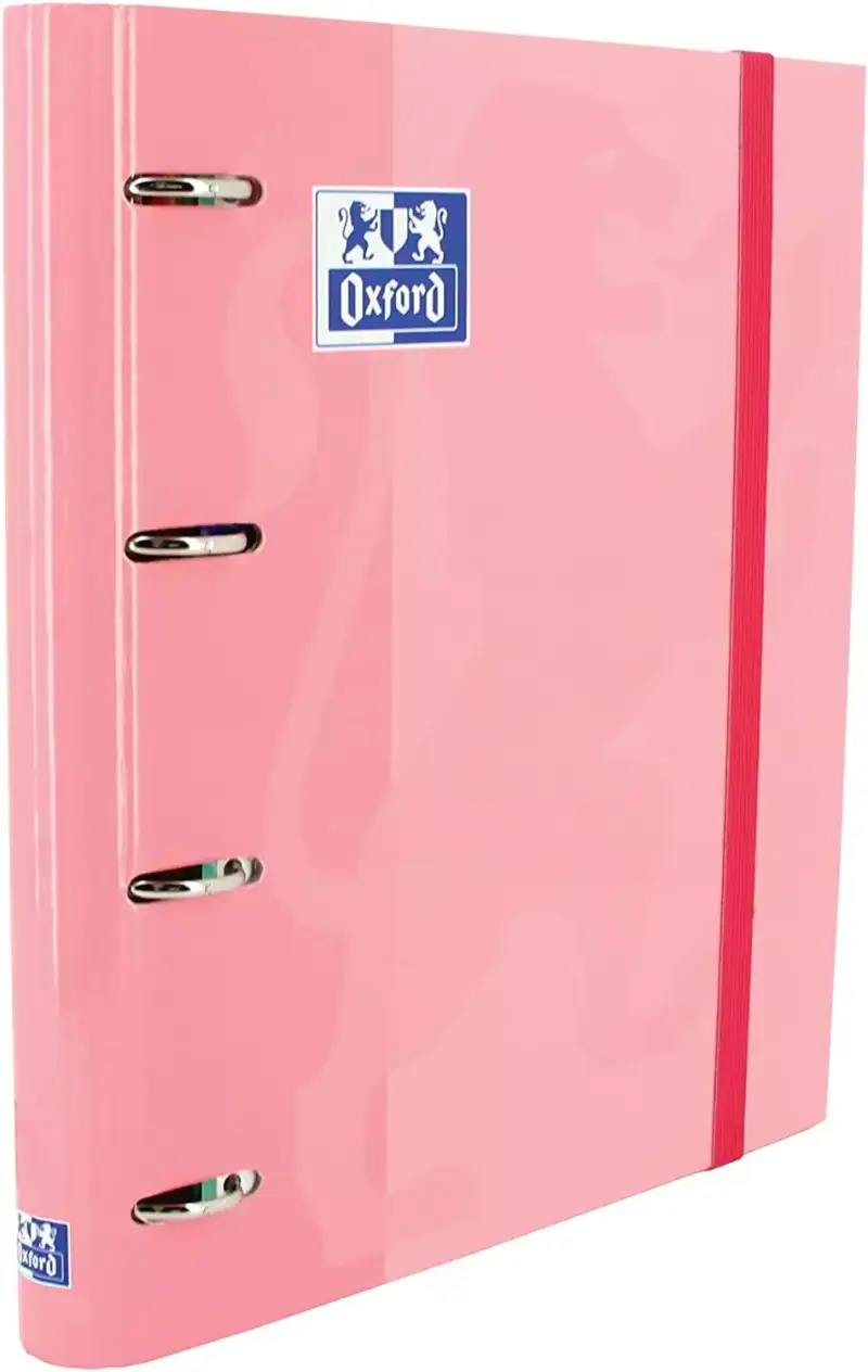 "Archivador Oxford 4 anillas rosa con recambio, tapa Extradura A4+ y pizarra extraíble" "Archivador Oxford 4 anillas rosa con recambio, tapa Extradura A4+ y pizarra extraíble"