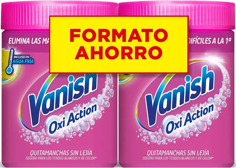 Vanish Oxi Action: Quitamanchas y Blanqueador para Ropa Blanca, Pack de 2 x 900 g Vanish Oxi Action: Quitamanchas y Blanqueador para Ropa Blanca, Pack de 2 x 900 g