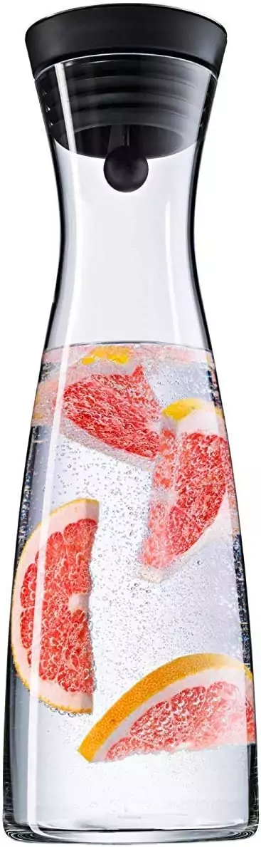 Botella de cristal WMF Basic Close Up, 1,5 l, color negro. Botella de cristal WMF Basic Close Up, 1,5 l, color negro.