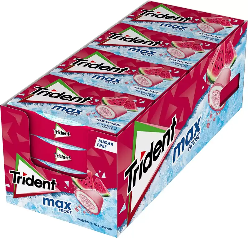 16 blíster Chicles sin Azúcar Trident Max Frost Watermelon 16 blíster Chicles sin Azúcar Trident Max Frost Watermelon