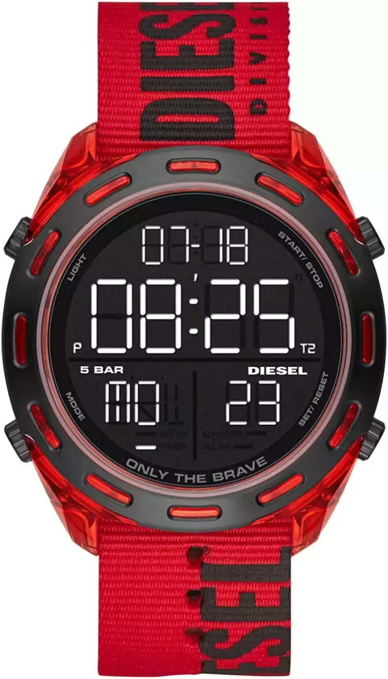 Reloj Diesel Crusher digital para hombre, 46 mm de caja y nailon. Reloj Diesel Crusher digital para hombre, 46 mm de caja y nailon.
