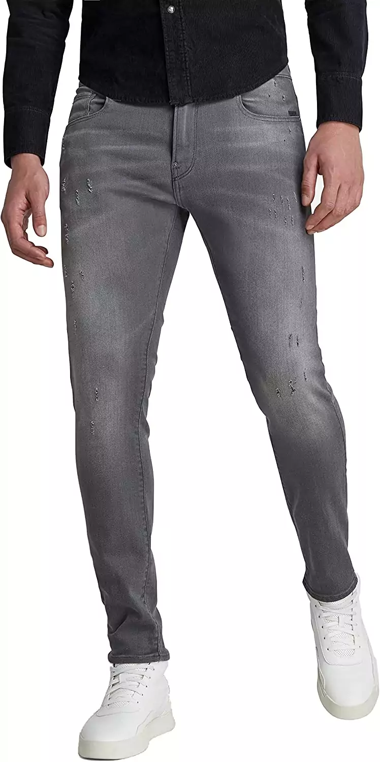 Jeans G-STAR RAW Revend Skinny Gris (lt aged destroy 6132-1243), Hombre, 36W/30L Jeans G-STAR RAW Revend Skinny Gris (lt aged destroy 6132-1243), Hombre, 36W/30L