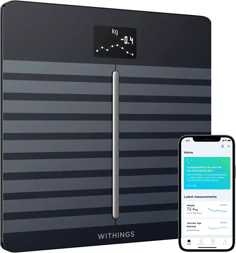 Báscula inteligente con Wi-Fi y análisis completo de la salud corporal. Báscula inteligente con Wi-Fi y análisis completo de la salud corporal.