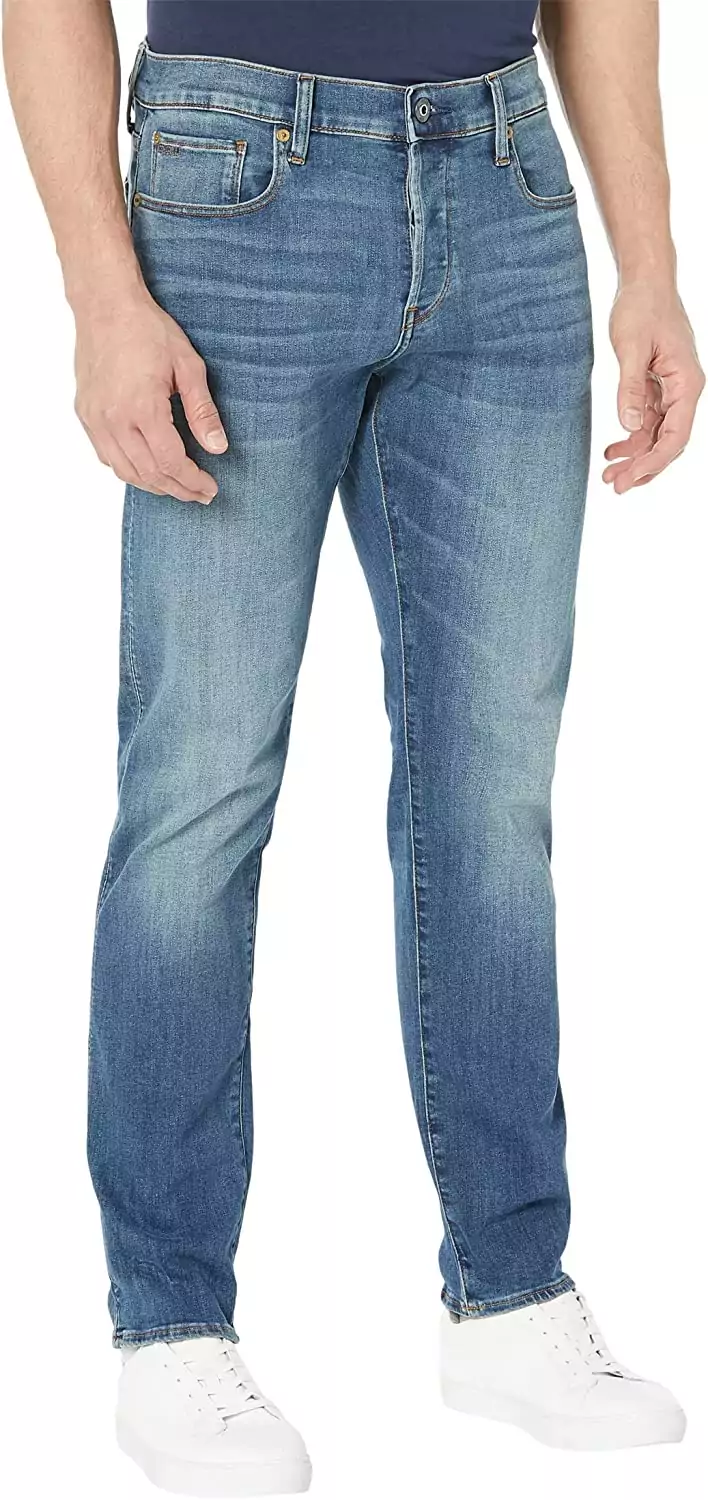 Jeans G-Star Raw 3301 Slim Fit, Azul (Vintage Medium Aged), 34W/36L Hombre. Jeans G-Star Raw 3301 Slim Fit, Azul (Vintage Medium Aged), 34W/36L Hombre.